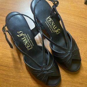 Vintage Penaljo Black Learher Heels